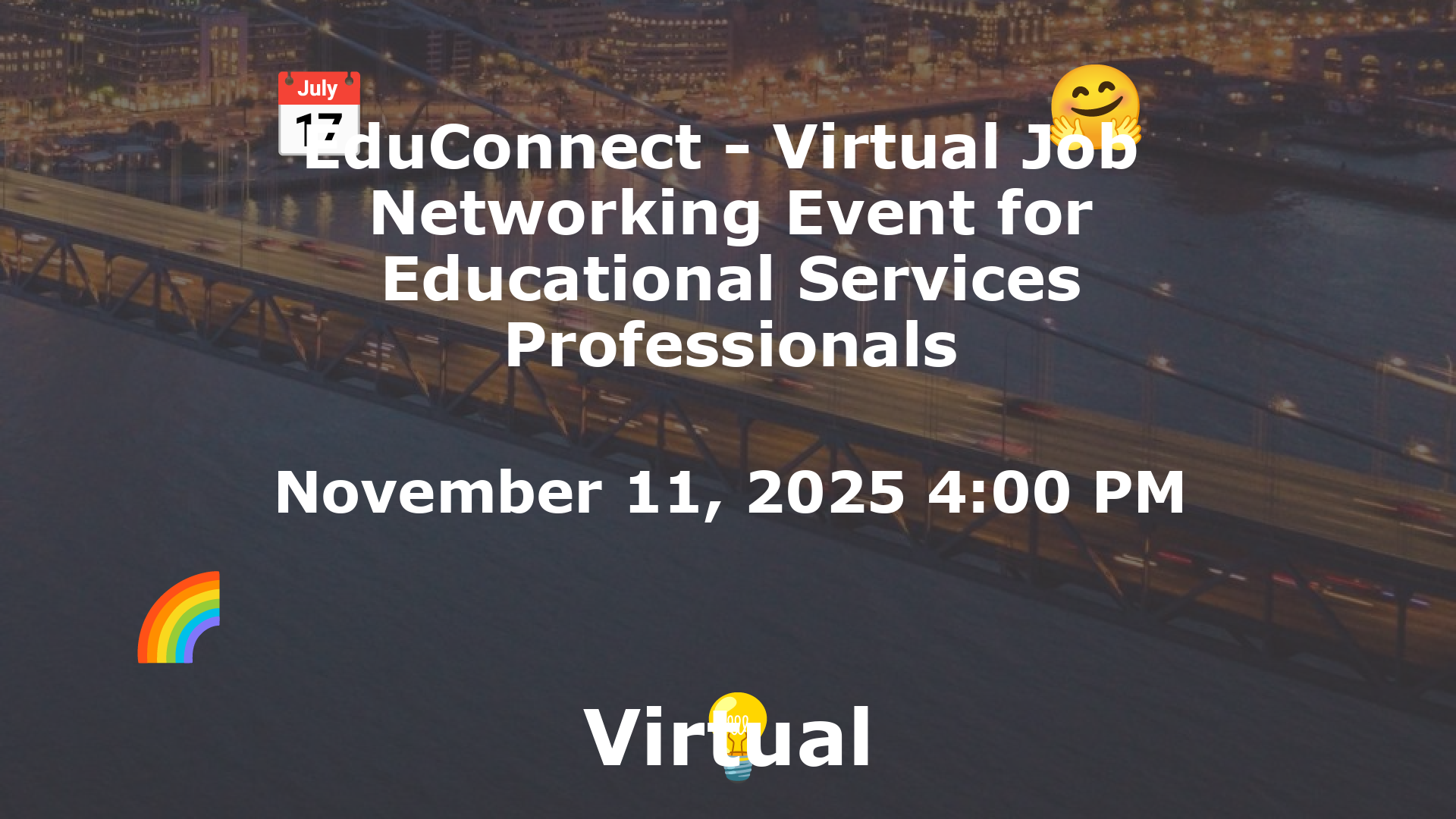 EduConnect - Virtual Job  Networking Event for Educational Services Professionals event image